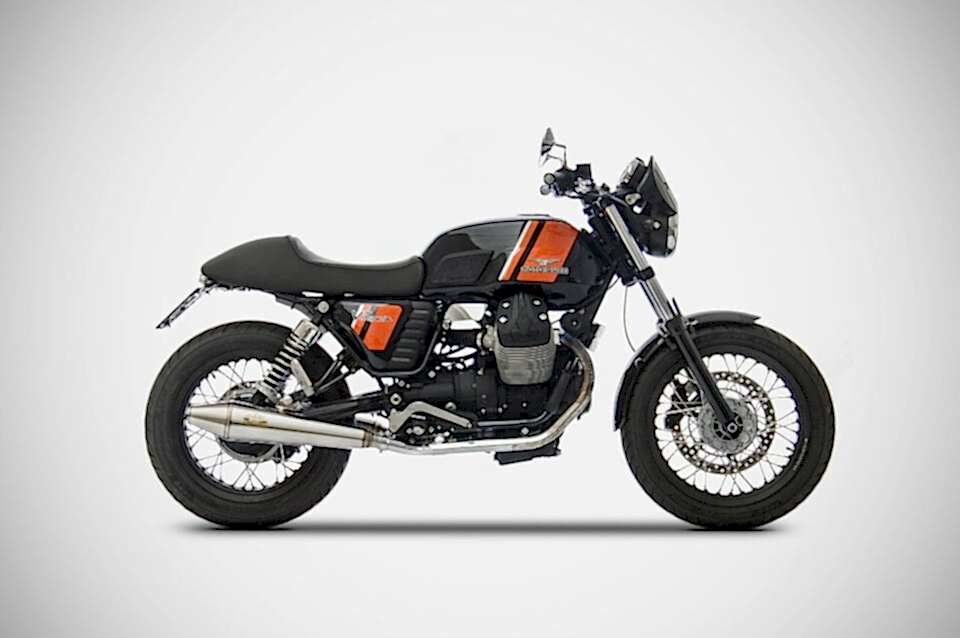MOTO GUZZI V7 STONE EGZOZ | ''CONICAL'' SLIP-ONS (08-12)